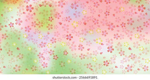 Japanese Pattern Cherry Blossoms Spring Background