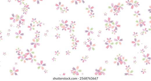 Japanese Pattern Cherry Blossoms Spring Background