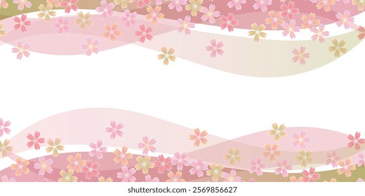 Japanese Pattern Cherry Blossoms Spring Background