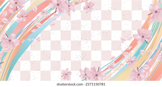Japanese Pattern Cherry Blossoms Spring Background