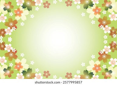 Japanese Pattern Cherry Blossoms Spring Background