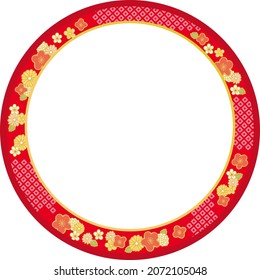 Japanese Pattern Circle Frame Web graphics