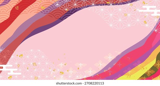 Japonês padrão colorido padrão fundo