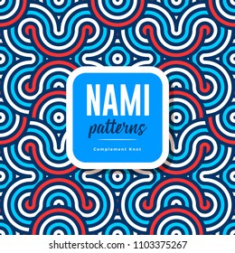 a Japanese pattern with complement knot pattern on it