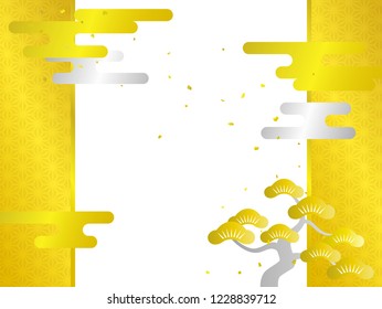 Japanese Pattern design background illustration