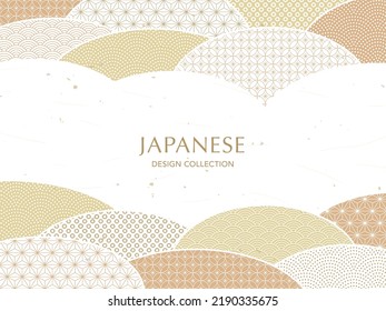 Japanese pattern design. Geometric background template.