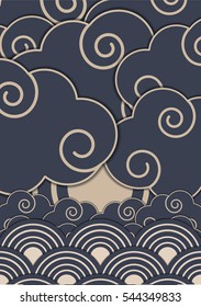 Japanese pattern design vector EPS10