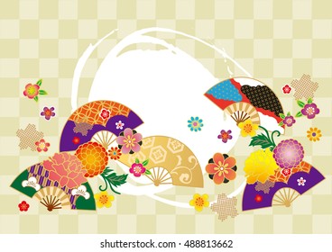 Japanese pattern of fan pattern
