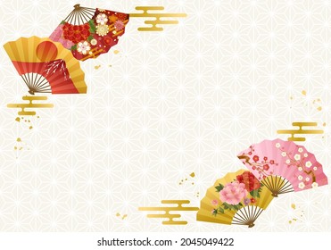 Japanese pattern fan New Year vector illustration (background)

translation: fuji (Fuji is the name of a mountain in Japan)