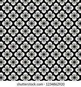 Japanese pattern with floral motif vector