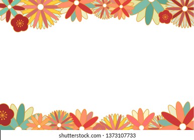 Japanese Pattern Flower Background Illustration Stock Vector (Royalty ...