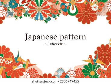 Japanese pattern frame vector data