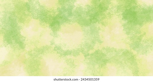 Japanese Pattern Fresh Greenery Watercolor Background