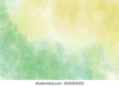 Japanese Pattern Fresh Greenery Watercolor Background