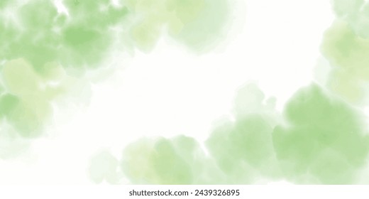 Japanese Pattern Fresh Greenery Watercolor Background