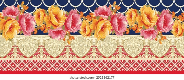 Japanese Pattern In Geometrical Traditional Style. Ornament For Lunar Chinese New Year Decoration. Vector Creative Motif.