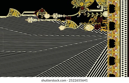 Japanese Pattern In Geometrical Traditional Style. Ornament For Lunar Chinese New Year Decoration. Vector Creative Motif.