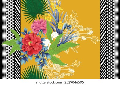 Japanese Pattern In Geometrical Traditional Style. Ornament For Lunar Chinese New Year Decoration. Vector Creative Motif.