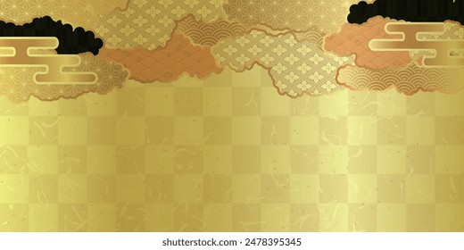 Japanese Pattern Gold Pattern Background