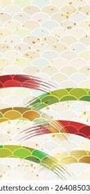 Japanese Pattern Gold Pattern Background