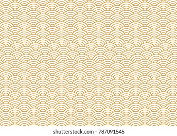 japanese pattern gold Vector