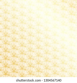 Japanese pattern of golden cherry blossoms
