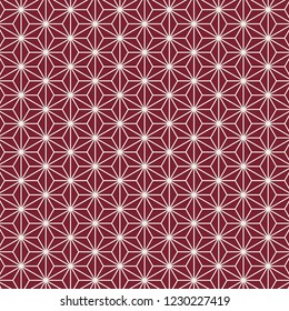 Japanese pattern with hemp leaf motif vector