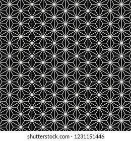 Japanese pattern with hemp leaf motif vector