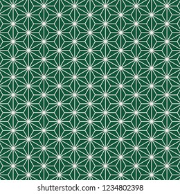 Japanese Pattern With Hemp Leaf Motif Vector