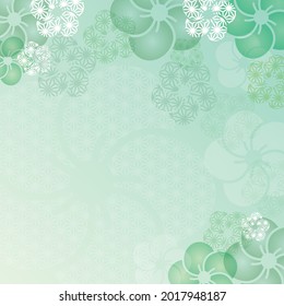 Ilustración de patrones japoneses de flores de ciruela