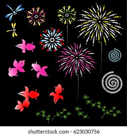 Japanese pattern, Japan summer