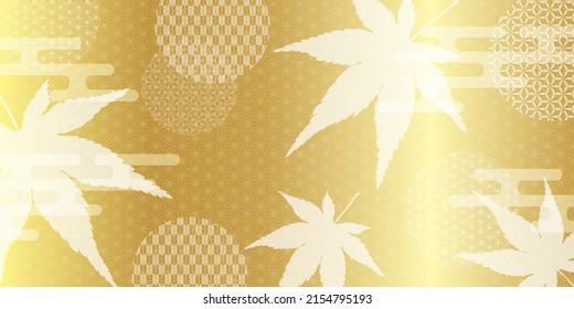 Japanese pattern maple pattern background