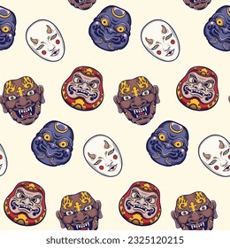 Japanese pattern mask vector art