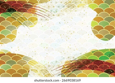 Japanese Pattern Nengajo Pattern Background