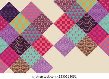 Japanese Pattern Nengajo Japanese-Style Background