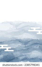Japanese Pattern Nengajo Nami Background