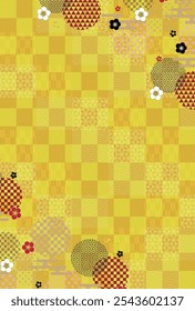 Japanese Pattern Nengajo Ume Background