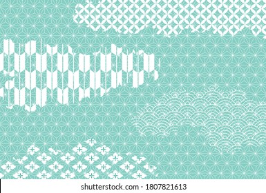 Japanese pattern New Year's card pattern background
