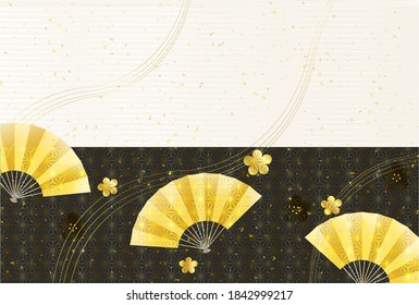 Japanese pattern New Year's card pattern background
