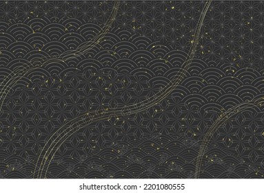 Patrón japonés de fondo de tarjeta de Año Nuevo