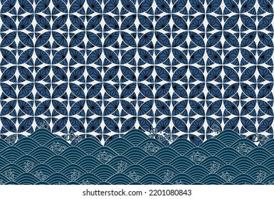 Japanese pattern New Year's card pattern background