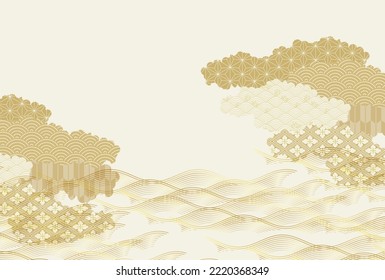 Japanese pattern New Year's card pattern background
