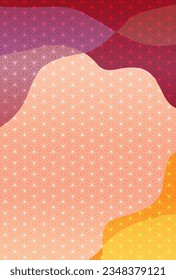 Japanese Pattern New Year's Card Autumn Background