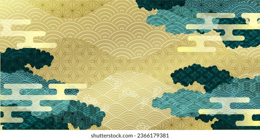 Patrón japonés: fondo nengajo