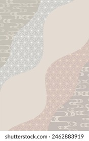 Patrones de patrón japonés de fondo nengajo