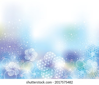 Japanese pattern plum blossom and light background