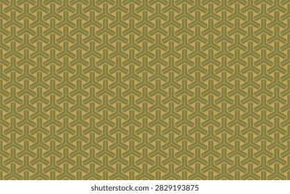 Japanese pattern with a retro-pop color scheme: Interlocking Tortoiseshell (Kumikikkō)