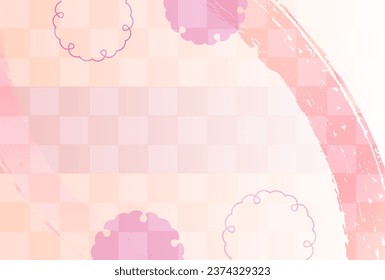 Japanese Pattern Sakura Watercolor Background