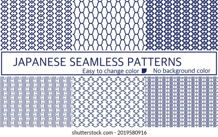 Japanese pattern seamless pattern set