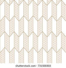 Japanese pattern seamless vector. Gold geometric background for backdrop, template, cover page design, poster, textile, fabric works.